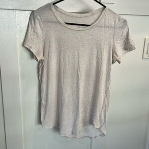 LuLuLemon t tee shirt size 6 small S heather tan beige women’s